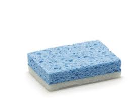 Scheuerschwamm Viskose Blau/Weiss - 9x13 cm